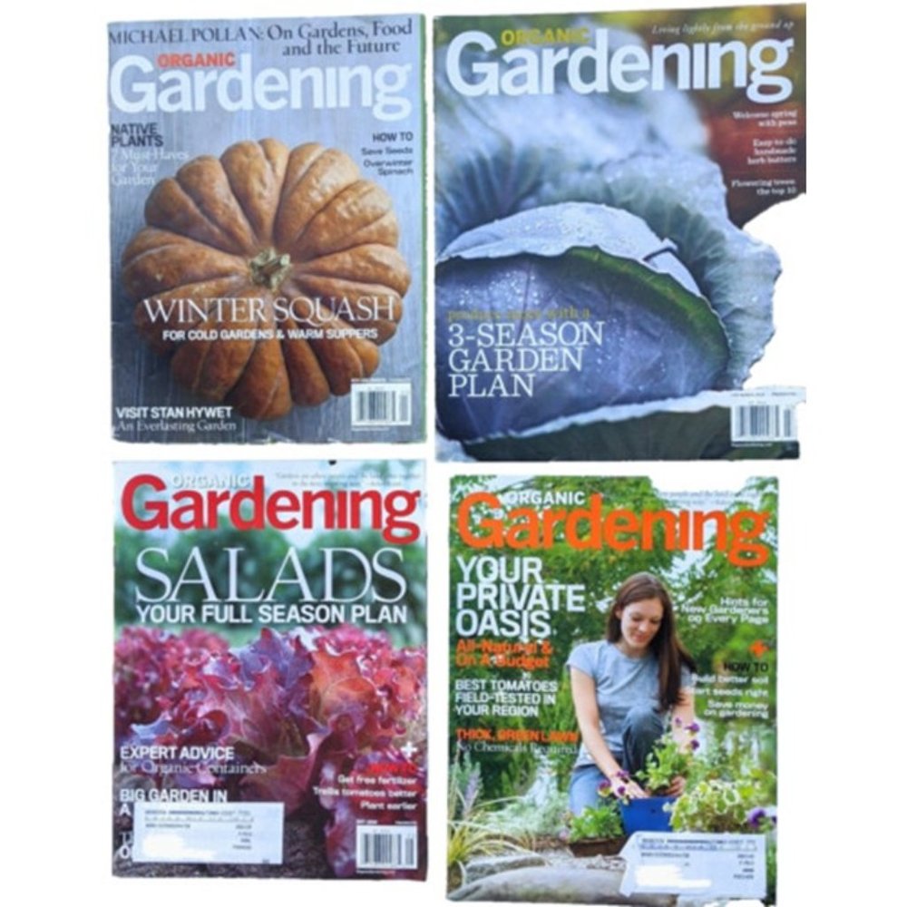 ORGANIC GARDENING 4 Magazines 2008, 9 &10 Living Lightly From The Ground Up